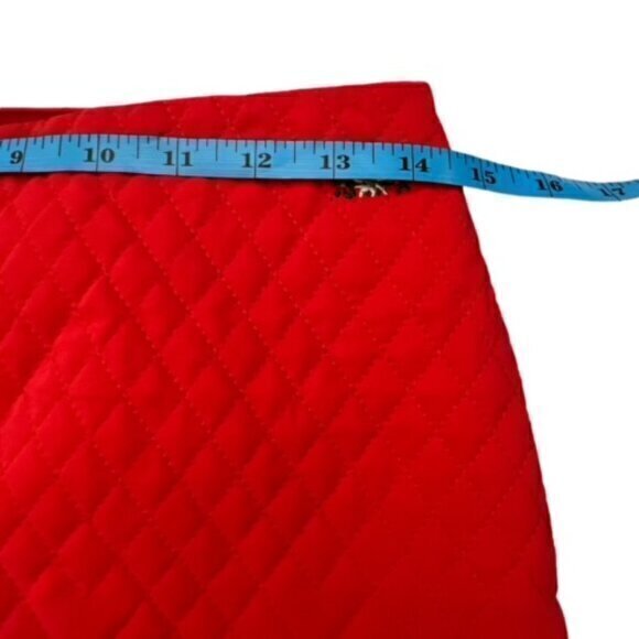 Anthropologie Postcard Red Quilted Skirt Full Zip Floral Size 6‎ Made in Italy - Picture 10 of 16